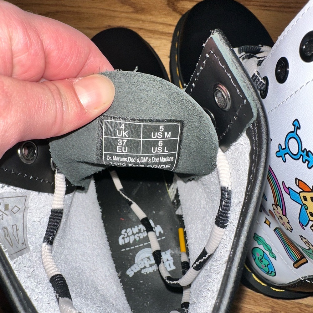 Dr. Martens Colorful Graphic Combat Boots - Picture 7 of 11